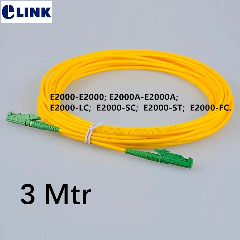 10 шт. 3 м E2000 волоконные патч корды E2000/UPC E2000/APC LC ST SC FC Simplex одномодовый волоконно