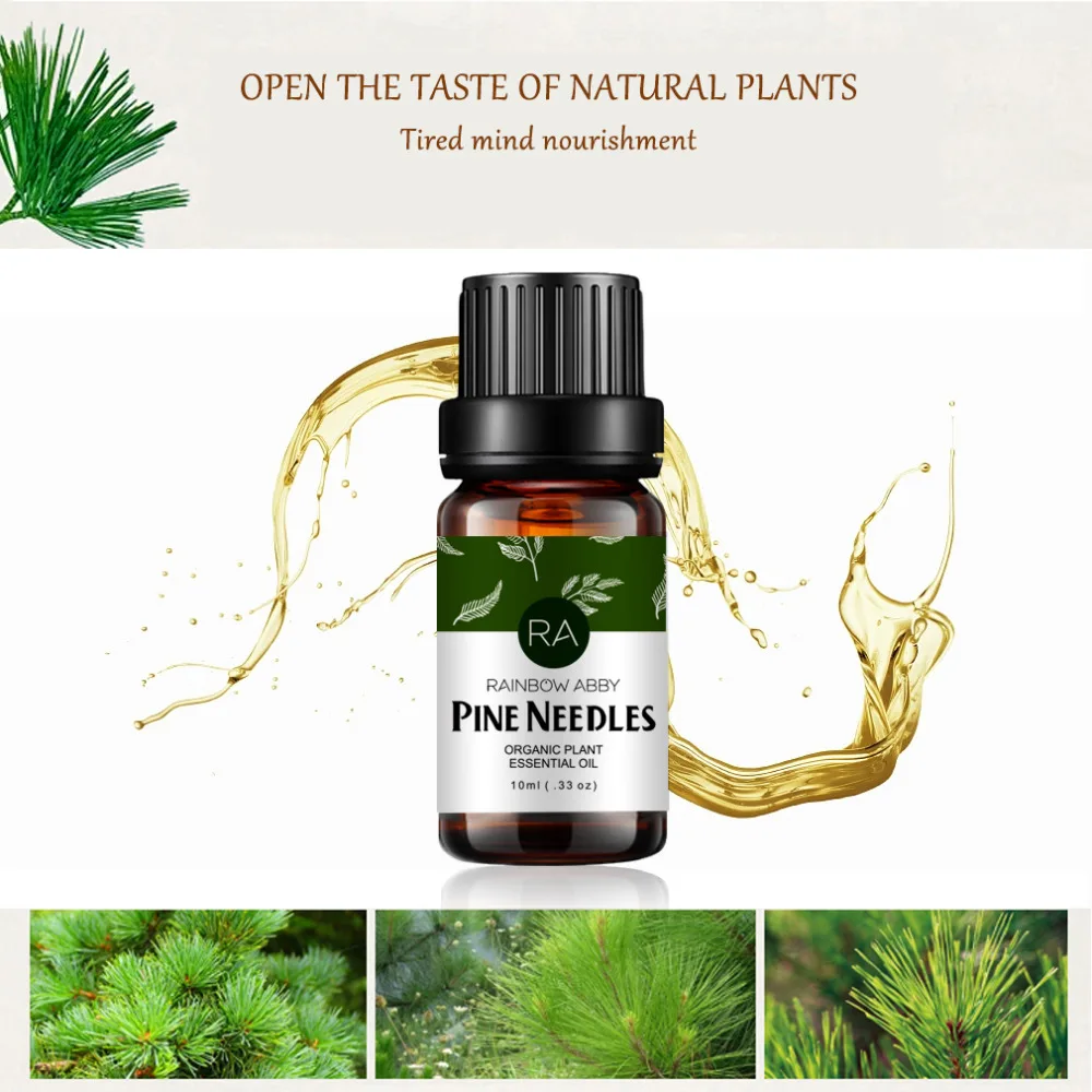 Эфирные масла для сосновых иголок 100% натуральный 10 мл стеклянный флакон диффузор