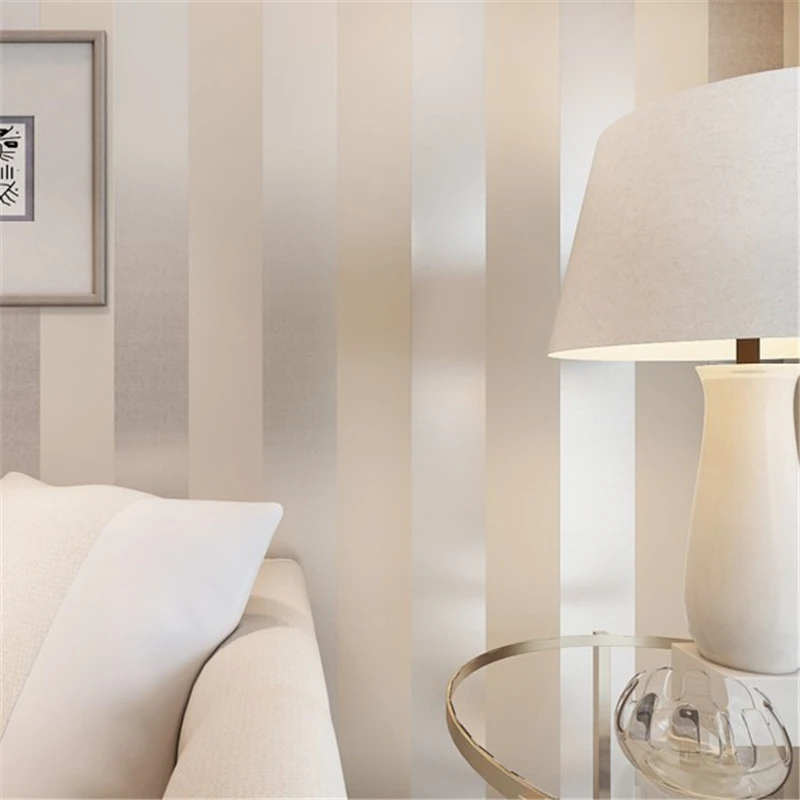 Wellyu новые нетканые флокированные простые полосатые обои для спальни гостиной