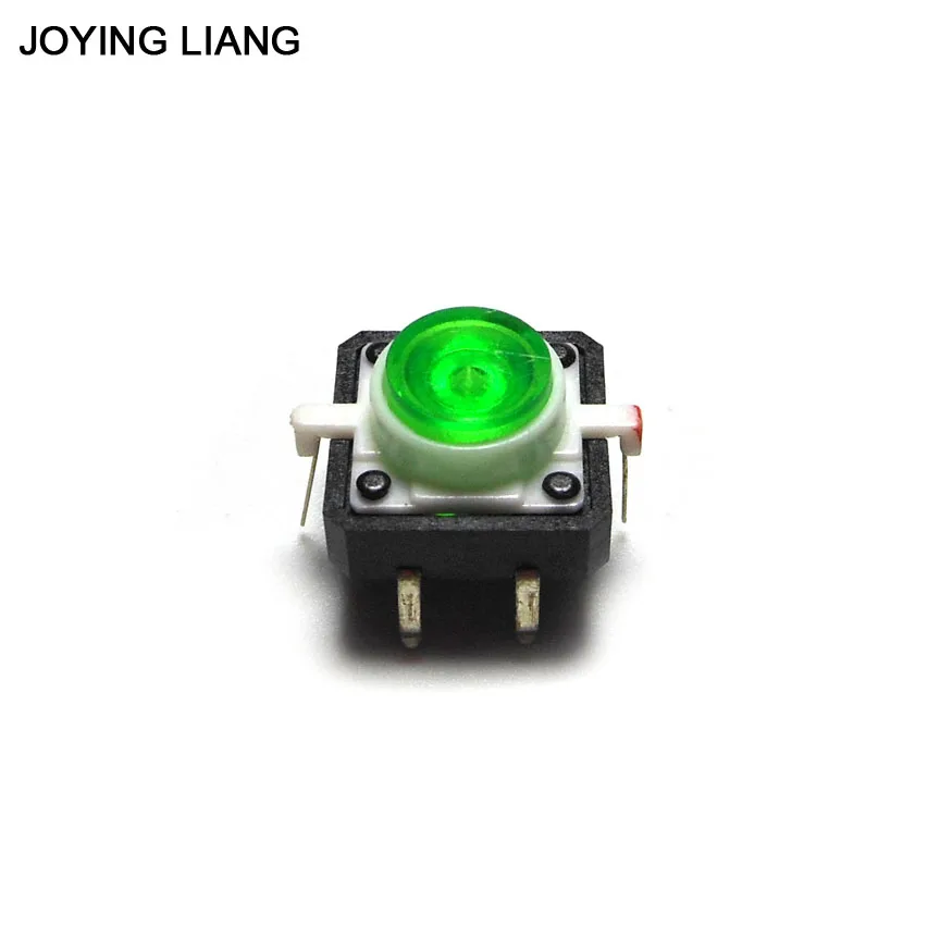 JOYING LIANG 12*12 мм кнопочный переключатель с зеленым светом 12x12 микропереключатель