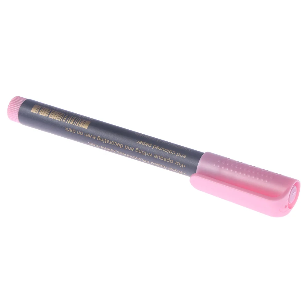 Pink Изящные металлические маркеры для рисования, ручки Ponit, средний металлический художественный Перманентный маркер, набор для детей, художественные ученики, краски ing Rocks - Цвет: Pink