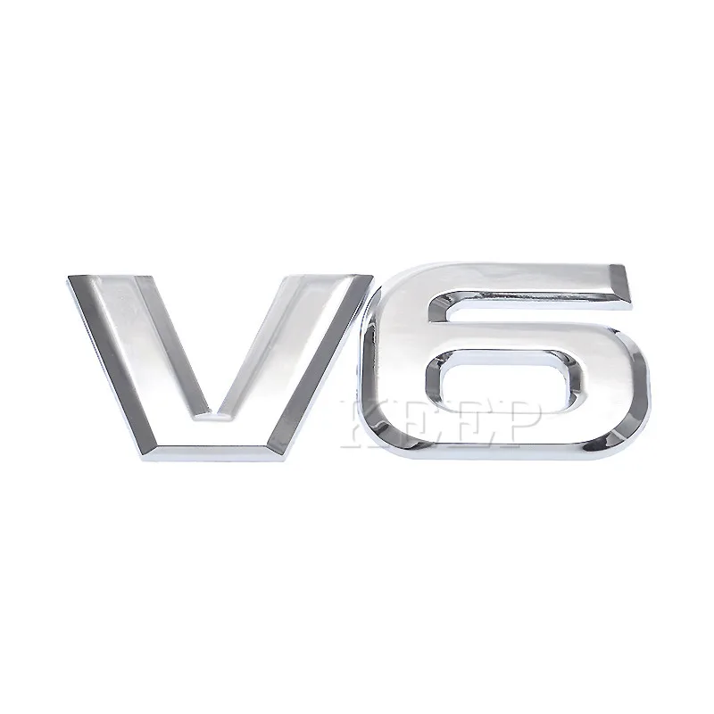 3D наклейка с логотипом автомобиля эмблема автомобильный значок для V6 Mercedes BMW Audi VW