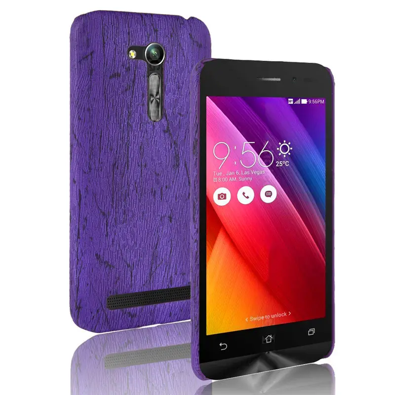 Чехол для Asus Zenfone Go ZB452KL Жесткий из поликарбоната и искусственной кожи с