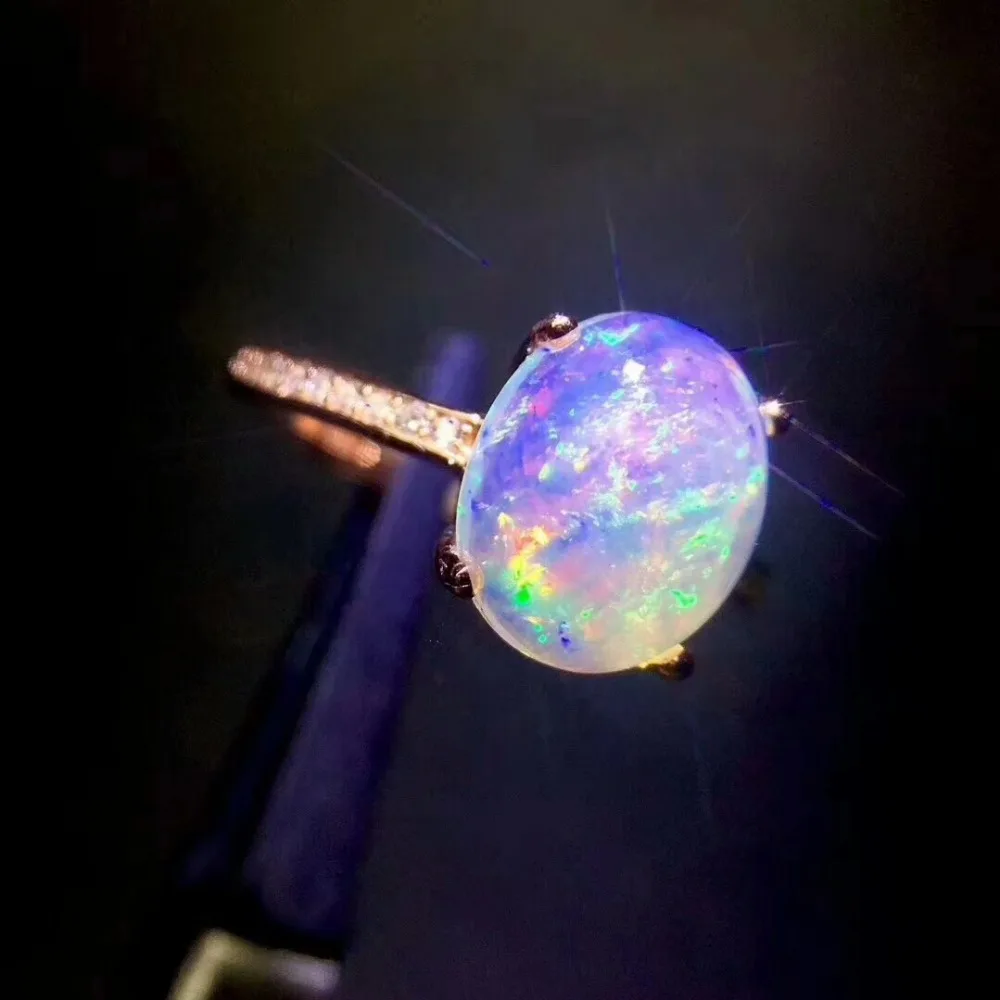 KJJEAXCMY Fine jewelry 925 Чистое серебро шкатулка для ювелирных изделий, натуральный опал женское кольцо, большой драгоценный камень