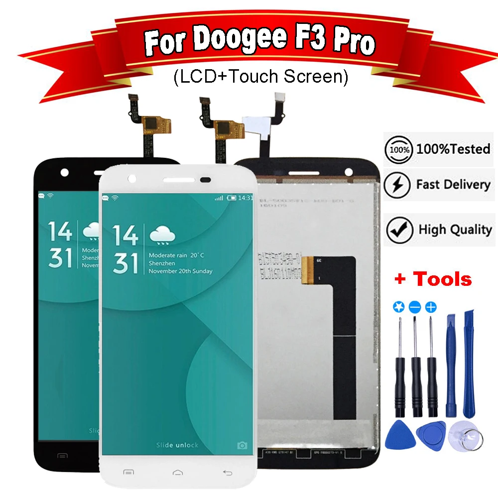 ЖК дисплей 5 0 дюйма Для DOOGEE F3 Pro детали для замены дисплея f3 pro Бесплатные