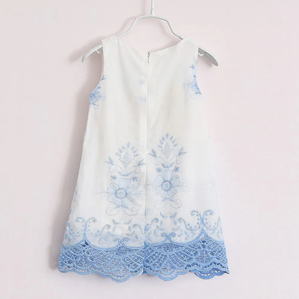 Children Kids Baby Girls Princess Dress Sleeve Embroidery Dresses high quality dropshiping summer dress W620 | Детская одежда и