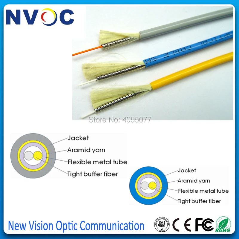 6 шт./лот LC/UPC ММ 62 5/125 50/125 DX 3 0 мм 1 м 5 ПВХ серый OM1 OM2 бронированный двухъядерный
