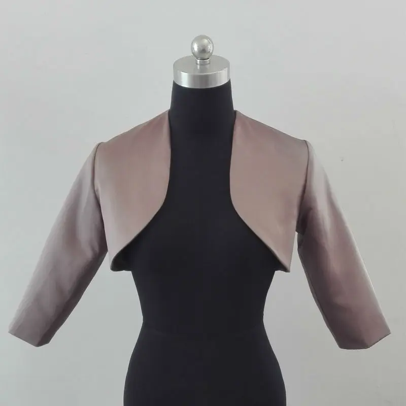 Женская атласная шаль с рукавом 3/4 цвет слоновой кости|bolero wedding jacket|bridal shrugbolero |