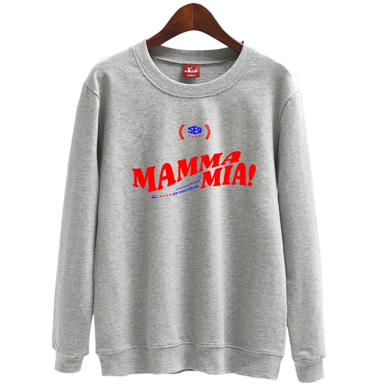 Sensational feeling 9 sf9 mamma mia album свитшот с круглым вырезом и принтом kpop унисекс Свободный