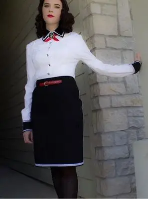Женский костюм для косплея Bioshock Бесконечная Елизавета Униформа топ + юбка
