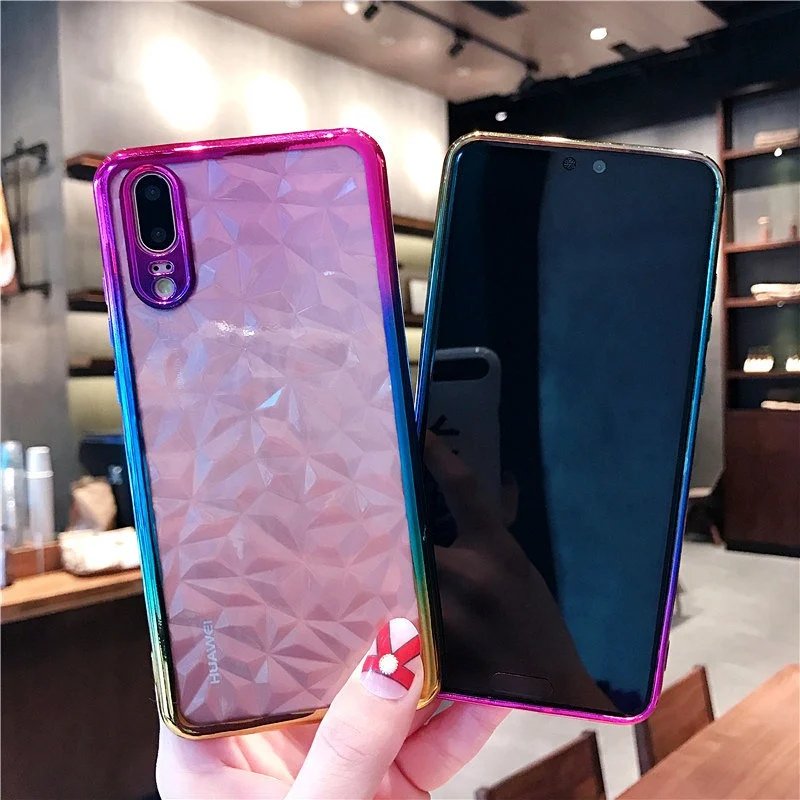 UPaitou 3D градиентное покрытие Solf TPU чехол для телефона huawei Y5 Prime Y6 Y7 Pro Y9 2018 Honor 7A Enjoy 8