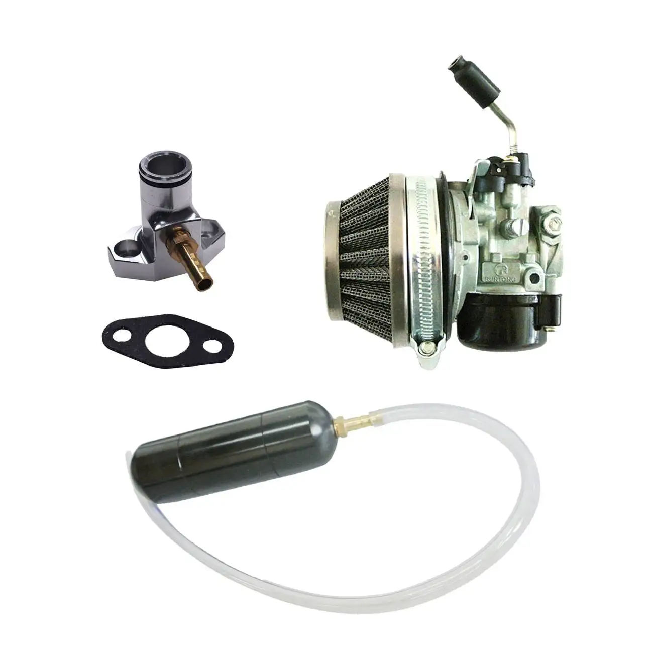 Черный газовый усилитель мощности бутылки и карбюратор впускной коллектор