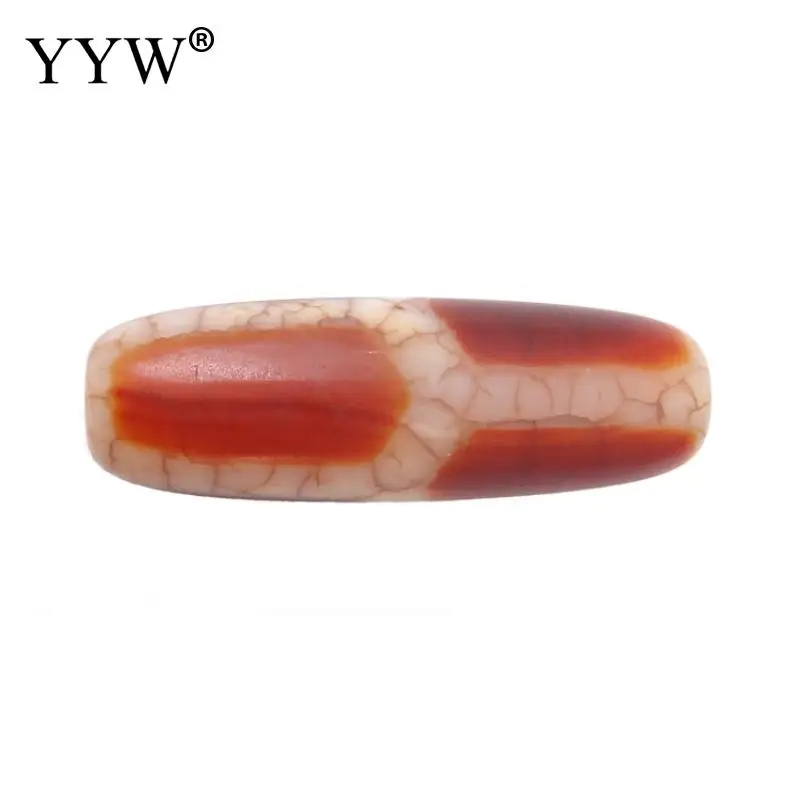 

Natural Tibetan Dzi Beads Oval Two Tone 29-30x9-10mm Approx 2mm Sold By Pc