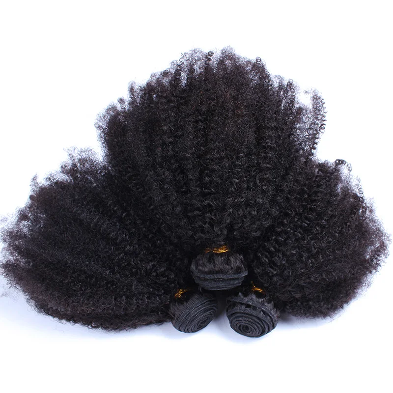 Афро кудрявые вьющиеся волосы плетение человеческих волос пучки один кусок