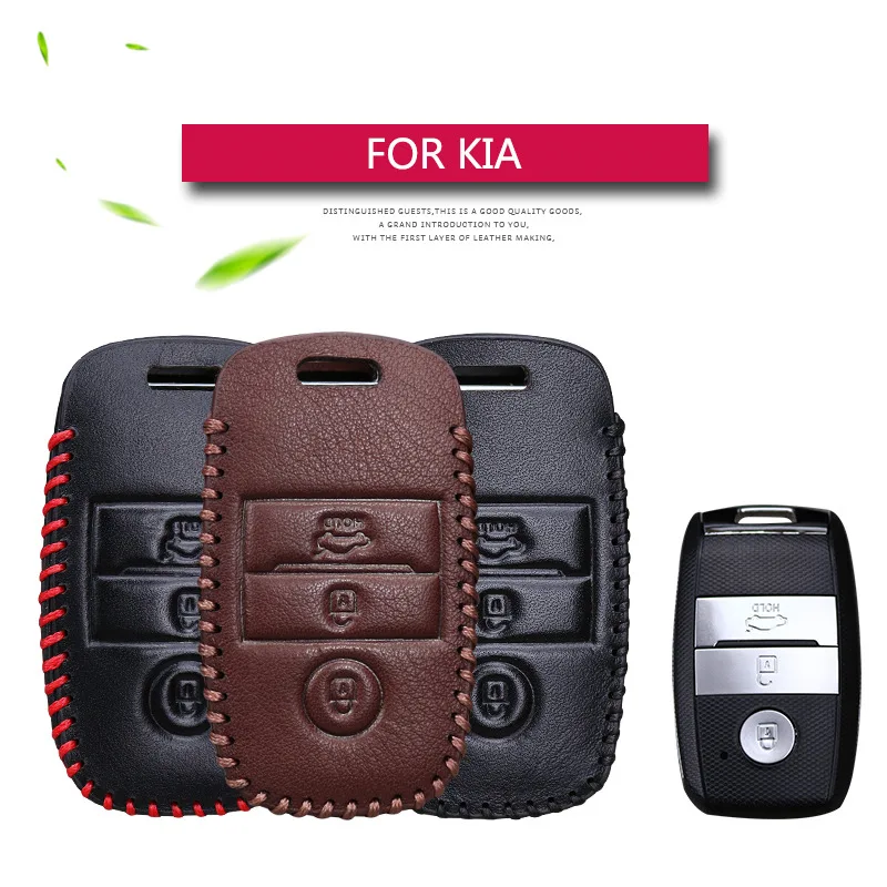 Кожаный чехол для автомобильного ключа Kia Rio 2 3 x line Niro K7 K2 K3 K4 K5 Ceed Picanto Cerato Sportage Optima
