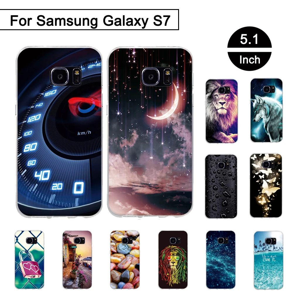 Мягкий чехол из ТПУ для Samsung Galaxy S7 G930 G930F 5 1 дюйма S 7 s7 силиконовый защитный на
