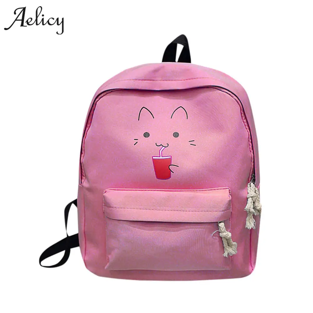 Aelicy холщовый рюкзак для студентов школьная сумка мальчиков подростков рюкзаки