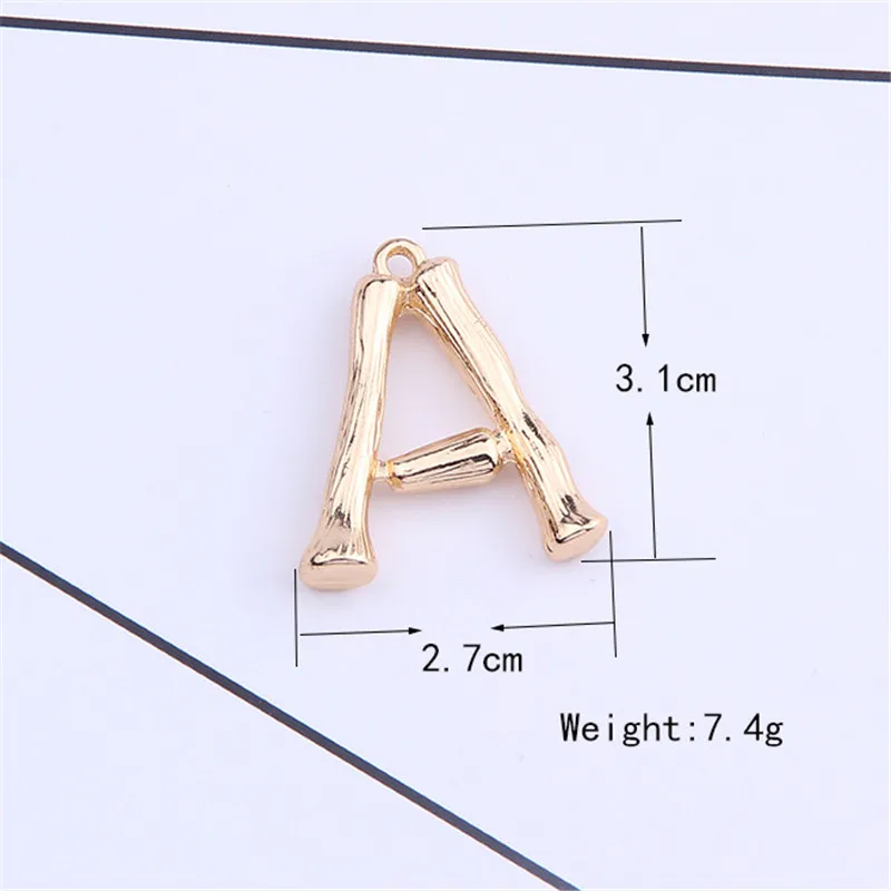 Хит Бамбуковая подвеска в английском стиле с 26 буквами металлическое ожерелье