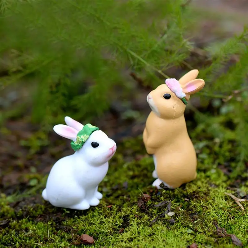 5 шт./компл. венок тапочки с кроликом шлёпанцы для Miniatura Кукольный дом украшения