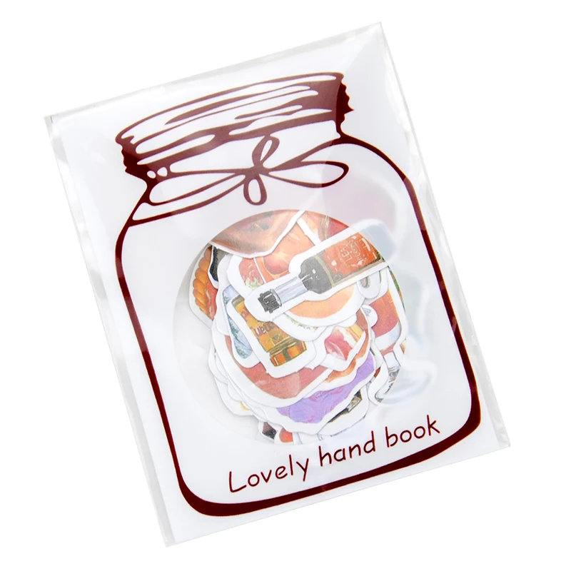 Креативные прозрачные наклейки в виде бутылки стиле ретро для девочек животных