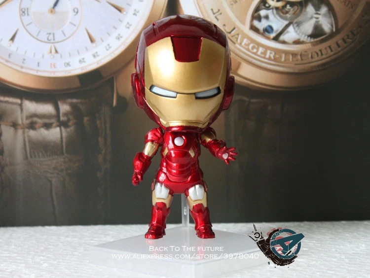 Disney Marvel Мстители 3 шт./компл. Железный человек версии Q фигурка аниме украшение ПВХ