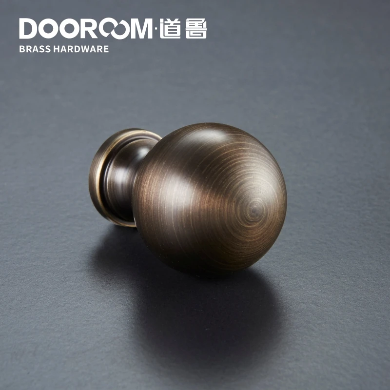 Dooroom твердая латунная фурнитура ручки Круглый Китайский Американский пасторальный шкаф комод шкаф выдвижной ящик шкафа ручки