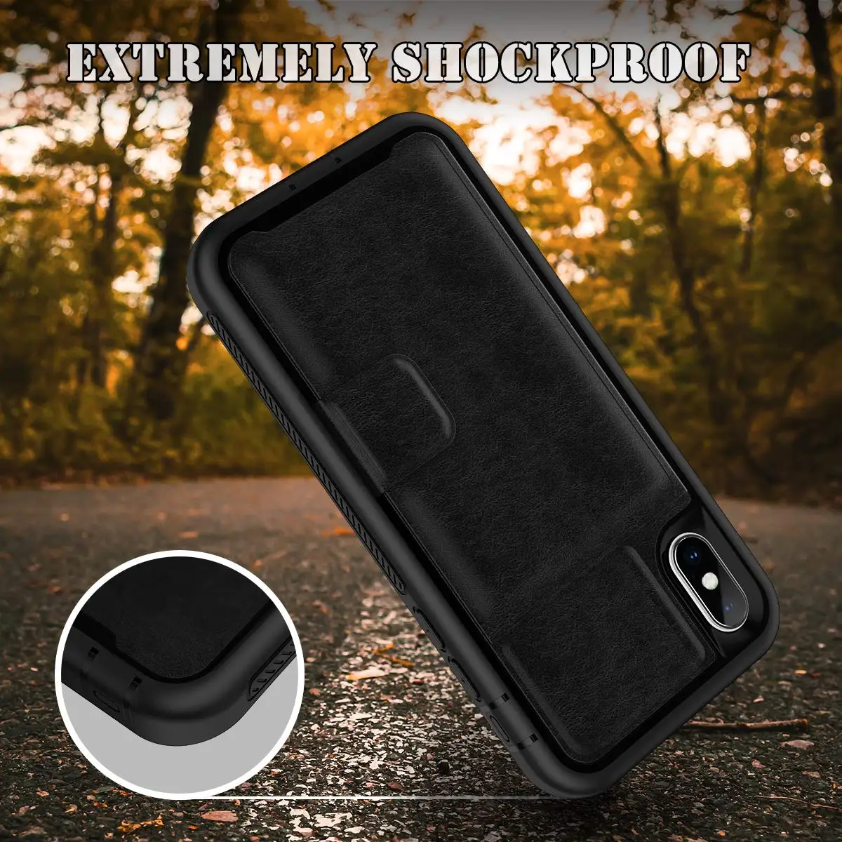 for iPhone Xs XR Max 6s 7 8 Plus Case Premium PU Leather Wallet Cases with Card Holder Kickstand &amp Magnetic Closure Flip |