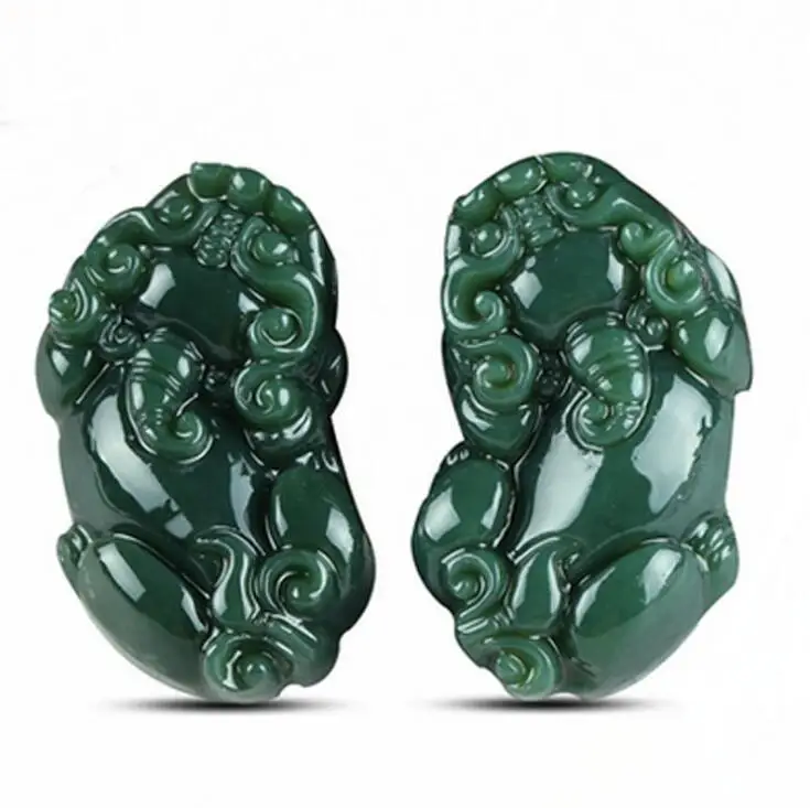 Кулон из натурального нефрита XinJiang QINGYU PIXIU love's YuPei|pendant|pendant lovependant jade |