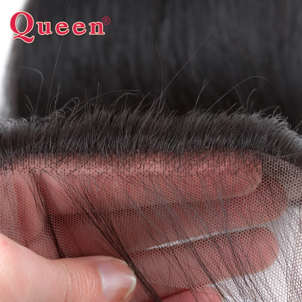 Queen Hair перуанские прямые Реми искусственные волосы свободная деталь кружевная