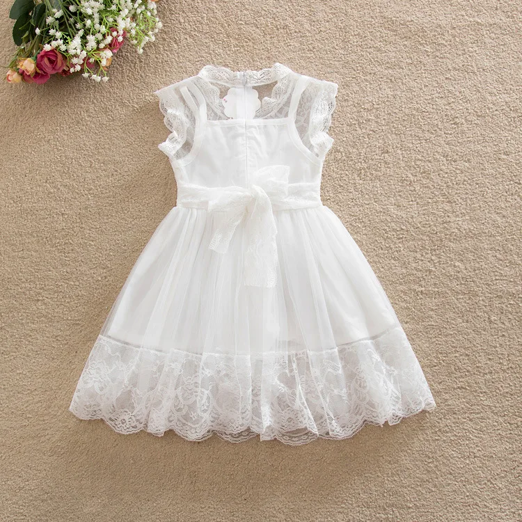 

Kids summer sweet lace diamond belt gauze dress , girls wedding dress , princess dresses , 5pcs/lot WMX04