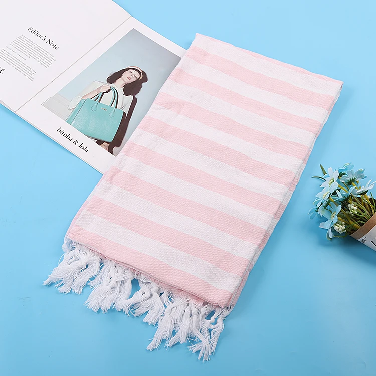 Light Pink Enipate пляжное полотенце с бахромой хлопок турецкий полоски узор лето йога одеяло для ванной полотенца s Бикини Cover Up шаль 100x180 см - Цвет: Light Pink