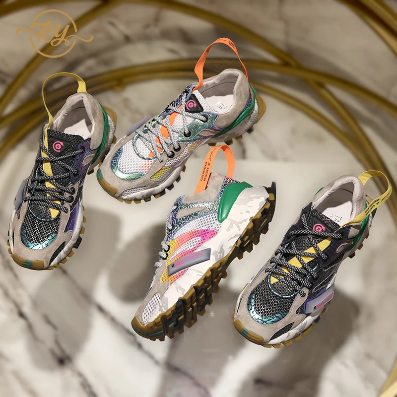 RY-RELAA женские кроссовки люксовый бренд натуральная кожа обувь на танкетке новая