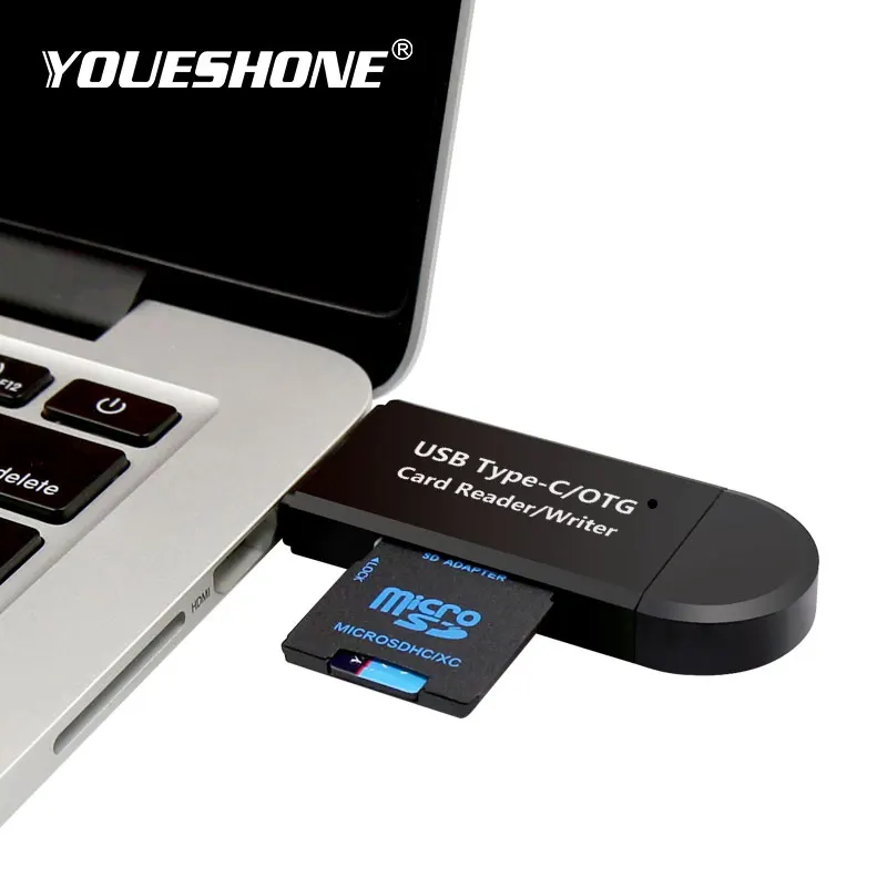 Type C & micro USB 3 в 1 OTG Кардридер высокоскоростной 2 0 универсальный TF/SD для Android