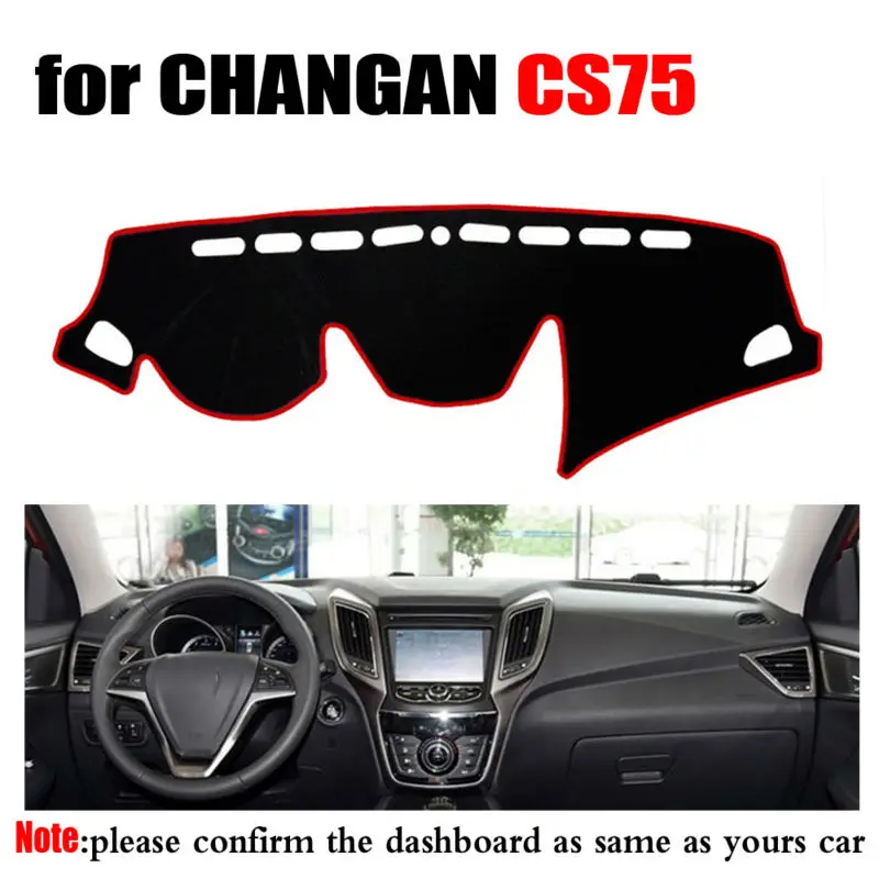 Приборной панели автомобиля охватывает мат для Changan CS75 все годы левым dashmat Pad Даш крышка авто аксессуары приборной панели