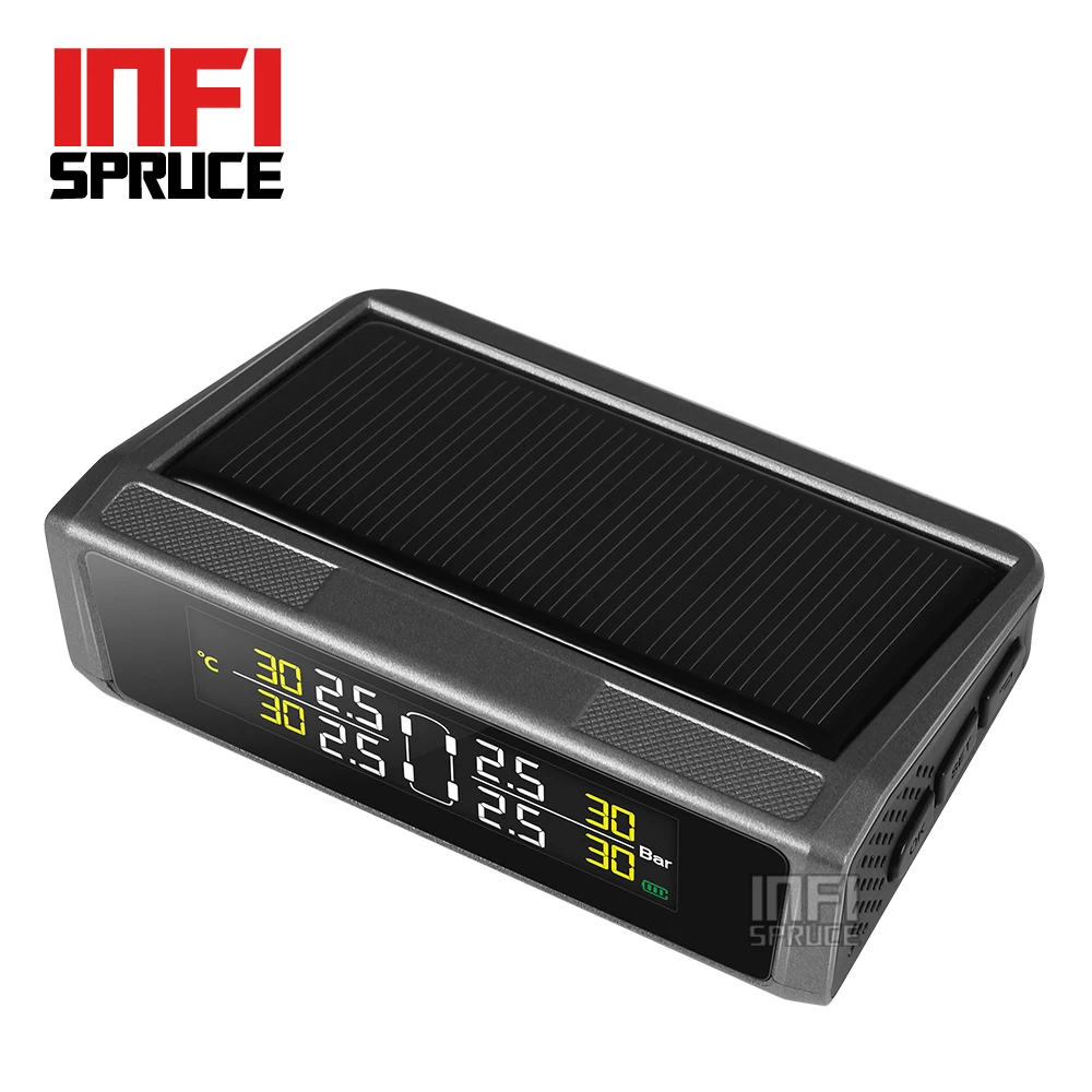 Infispruce умный автомобиль TPMS шин давление мониторинга системы Солнечный мощность