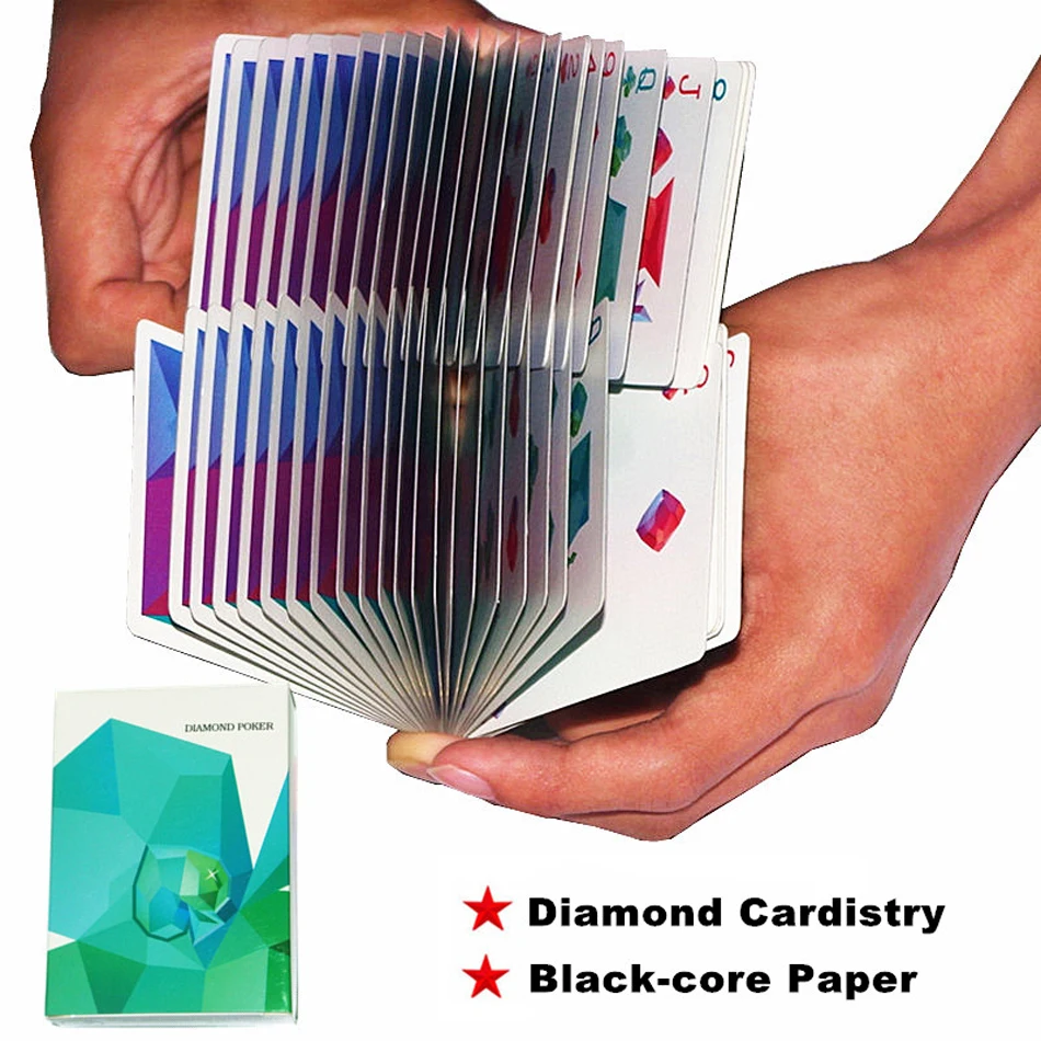 54 шт. коллекция игральных карт Cardistry черная основа бумага для покера творческие