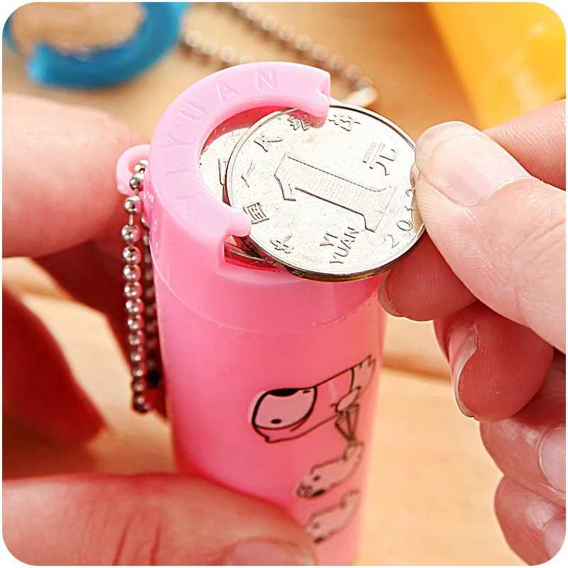 5 шт./лот круглая коробка для денег органайзер трубка мультяшная пластиковая