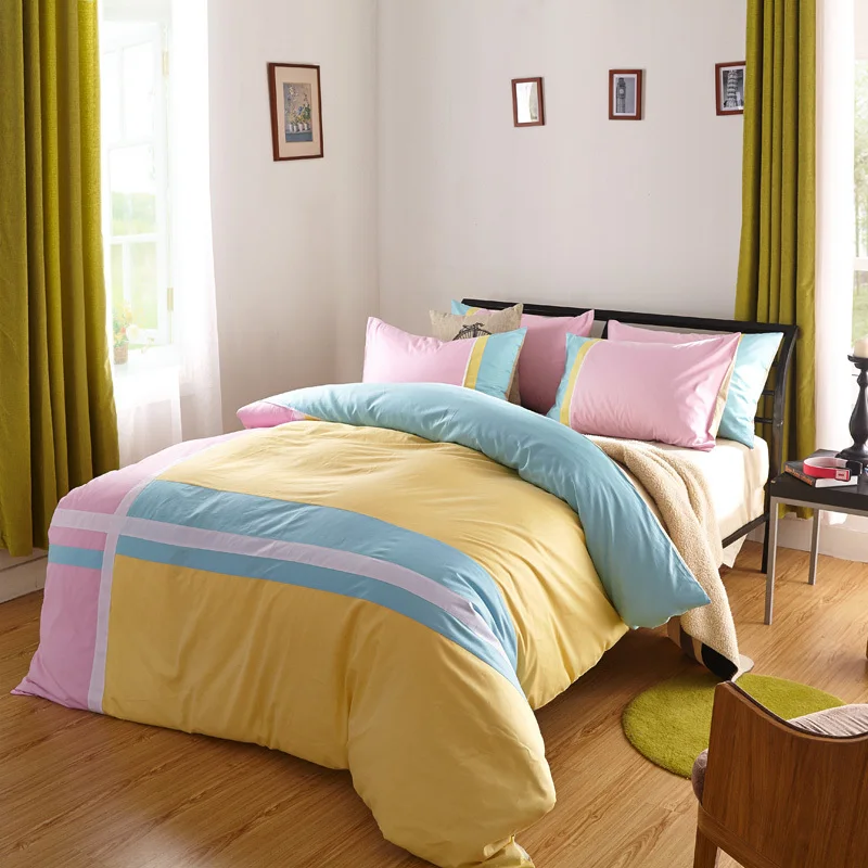 Комплект постельного белья из 100% хлопка для взрослых и детей модные повседневные