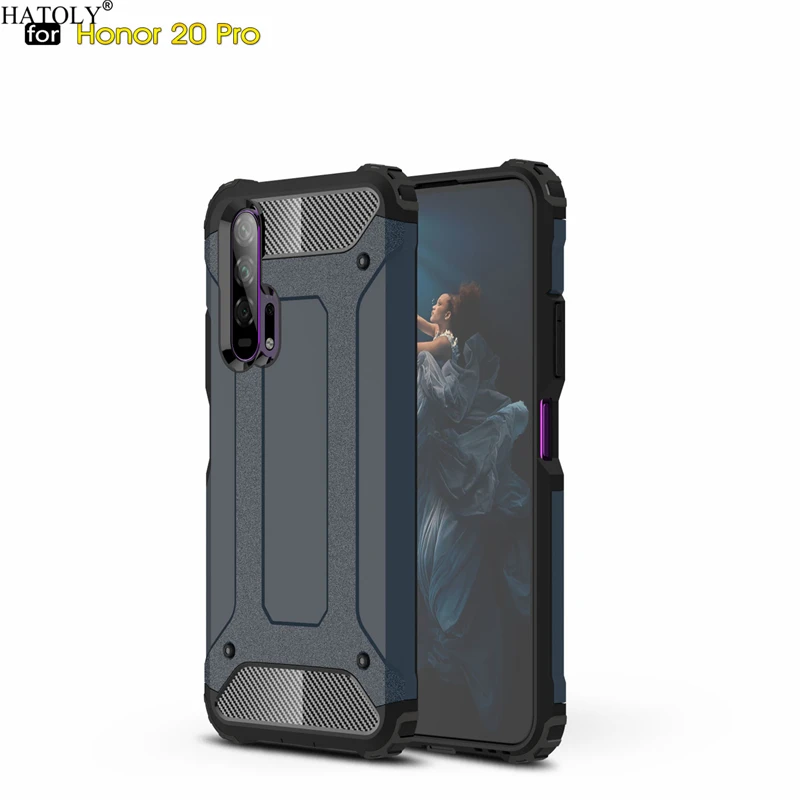 Чехол HATOLY для Huawei Honor 20 Pro тяжелый армированный тонкий жесткий резиновый прочный