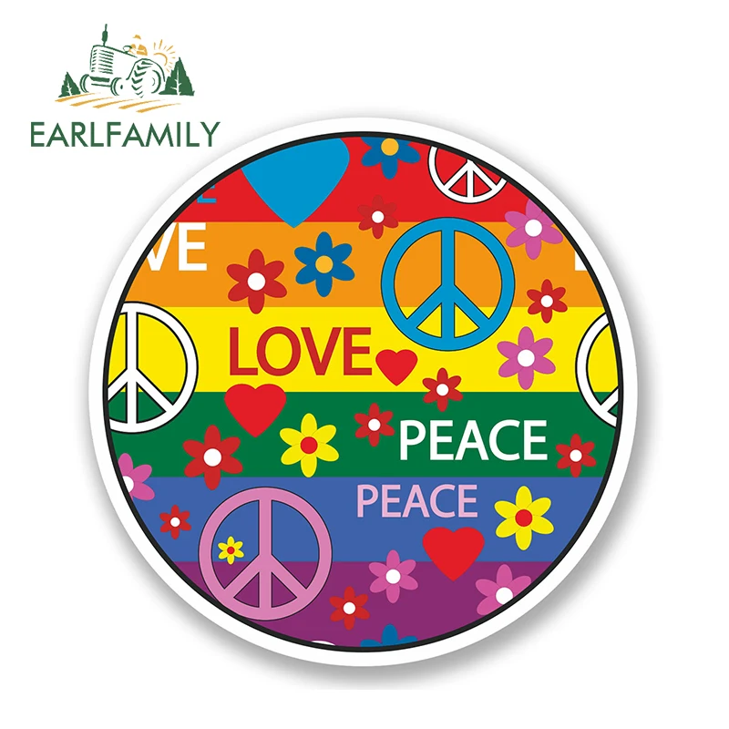 EARLFAMILY 13 см x знак мира Стикеры автомобиля хиппи ноутбука Наклейка на колесах с