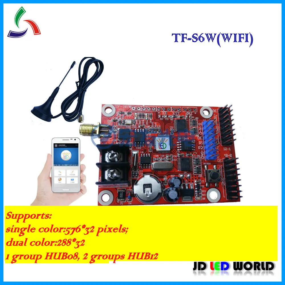 TF-S6W wifi светодиодный контроллер экрана дисплея Беспроводная одноцветная и