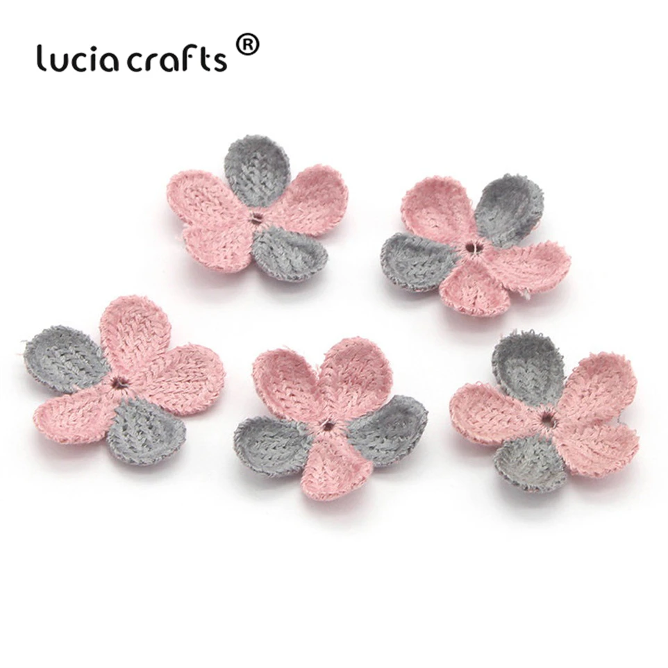 Lucia Craft 10/13 шт. 35 мм шерстяные цветы для шитья нашивки декора материалы ручной