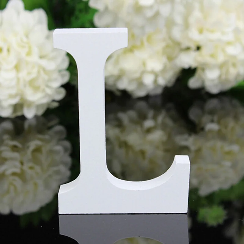 3D деревянные буквы Decorativas индивидуальное имя дизайн книги по искусству резьба по дереву украшения Letras де Мадера houten буквы домашний декор - Цвет: L