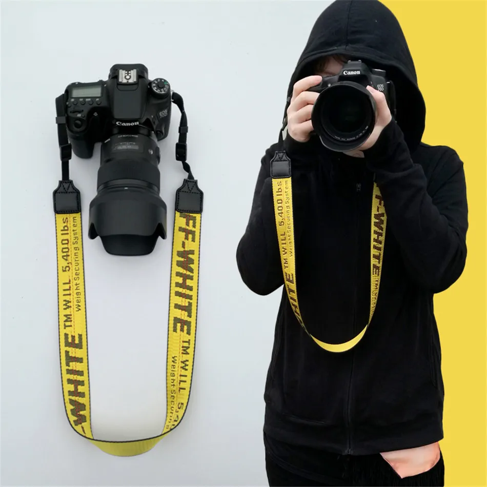 Waterlowrie Off White неопрен ремешок на шею для камеры желтый Canon Nikon Pentax sony фужи Олимпус