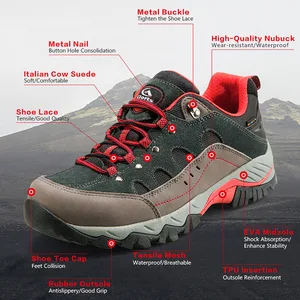 Замшевые мужские треккинговые ботинки clort, водонепроницаемая Треккинговая обувь, дышащая резиновая износостойкая туристические ботинки HKL-815