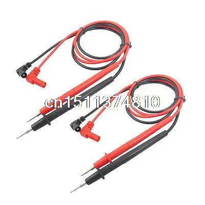 

2 Pair 1000V Banana Plug 0.8M Voltmeter Probe Test Lead Cable Black Red