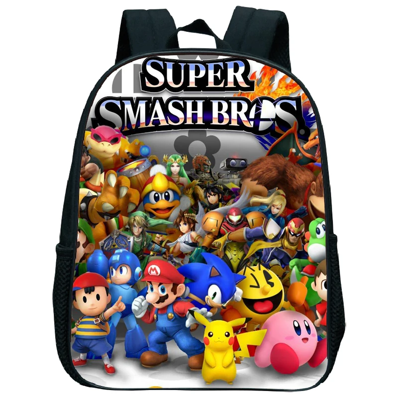 New Hot Super Mario Smash Bros Children School Bag Baby Small School Bags Kindergarten Schoolbag Cute Kids Backpacks Kawaii