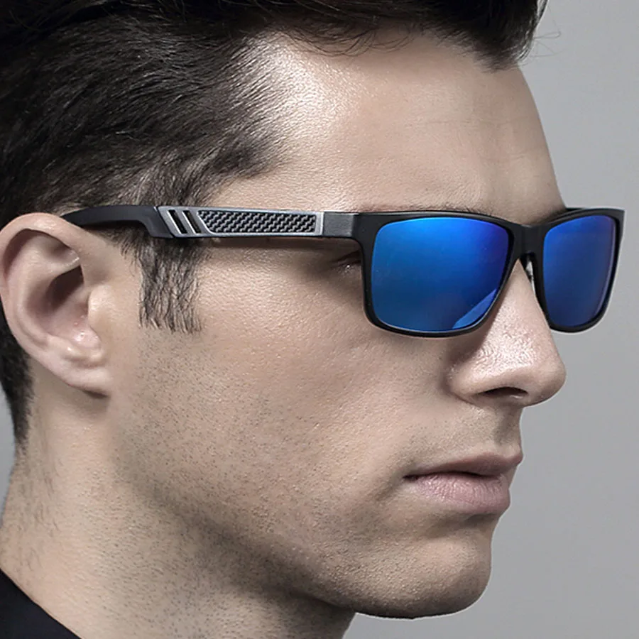 Мужские зеркальные очки VEITHDIA с логотипом от оригинального бренда HD из алюминиево