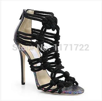 Пикантные женские ботильоны на шнуровке с вырезами сандалии летние ботинки