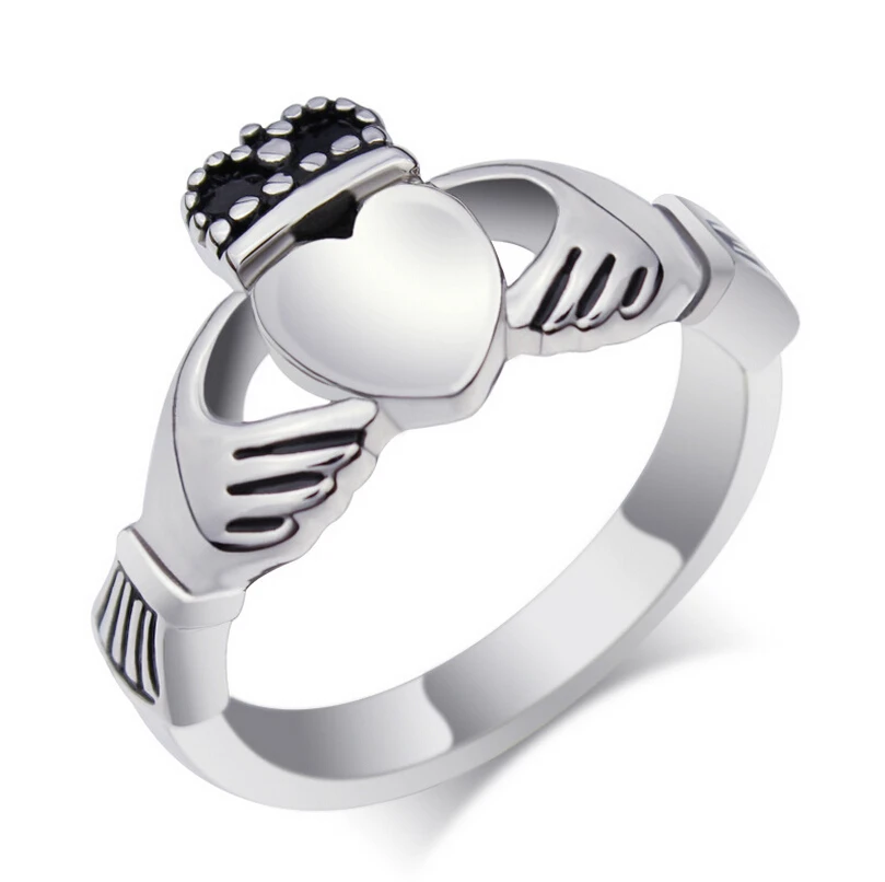 Персонализированное обручальное кольцо Claddagh из нержавеющей стали | Украшения и